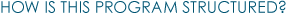 HOW IS THIS PROGRAM STRUCTURED?